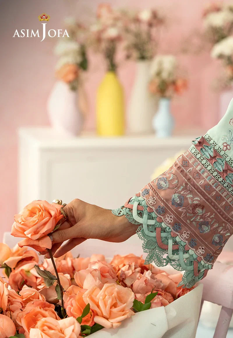 Asim Jofa | Ishq e Eid | AJULW-08 Embroidered Lawn 3 Pcs - House Of Hania