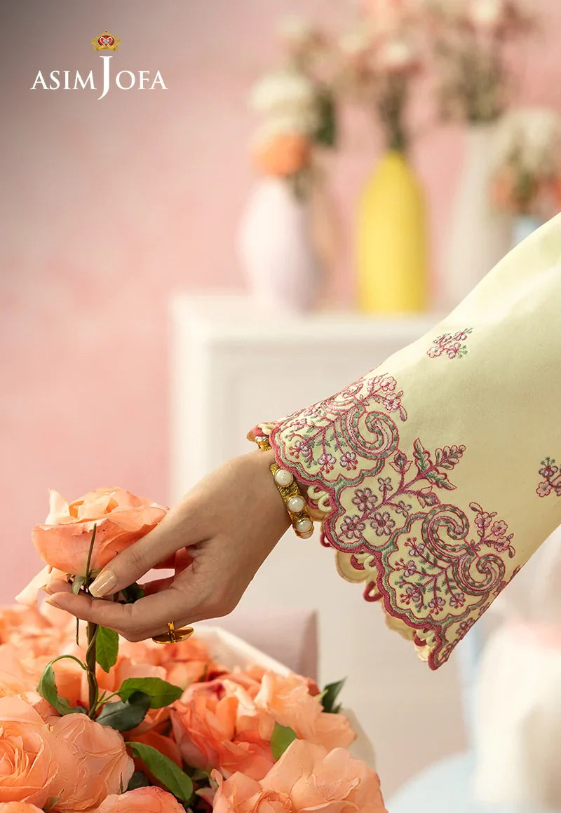 Asim Jofa | Ishq e Eid | AJULW-09 Embroidered Lawn 3 Pcs - House Of Hania
