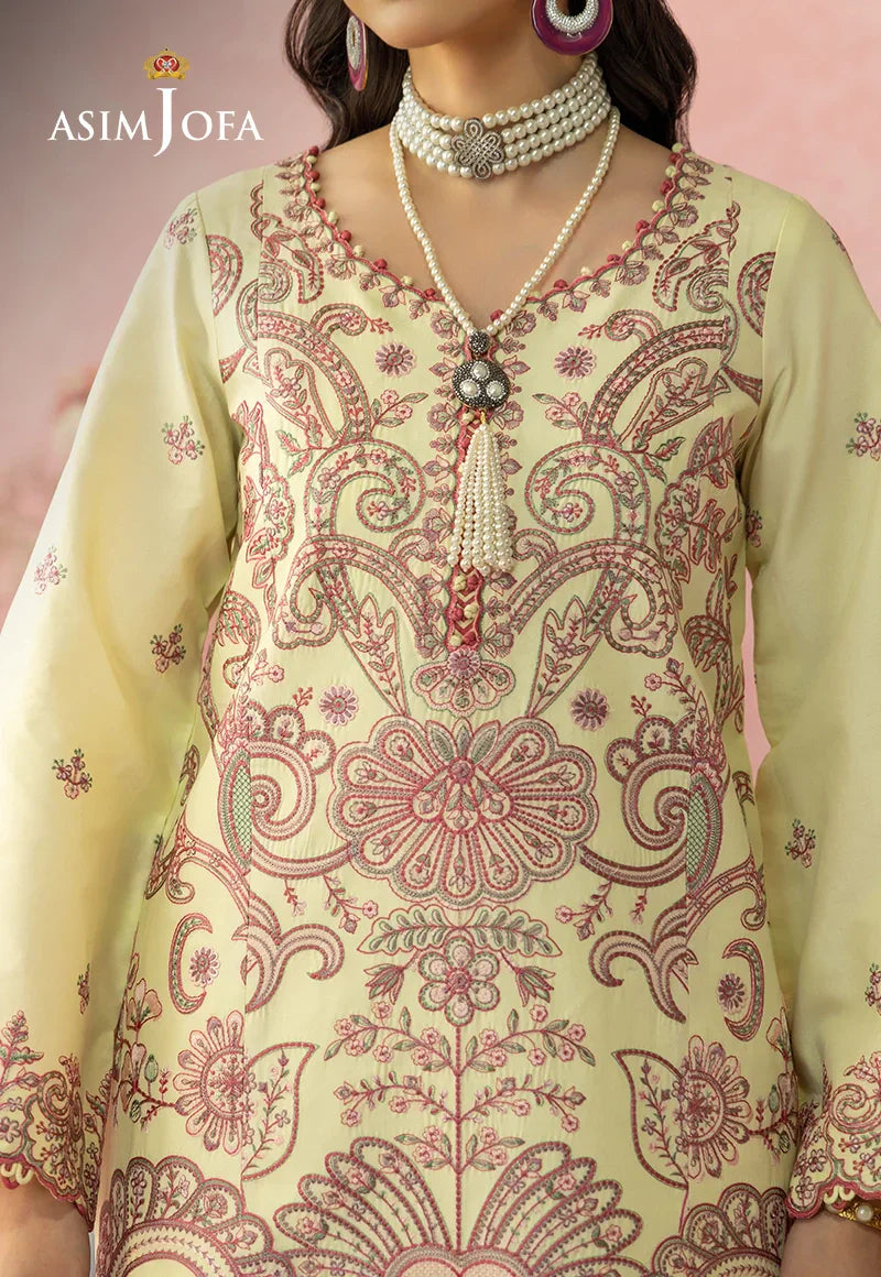 Asim Jofa | Ishq e Eid | AJULW-09 Embroidered Lawn 3 Pcs - House Of Hania
