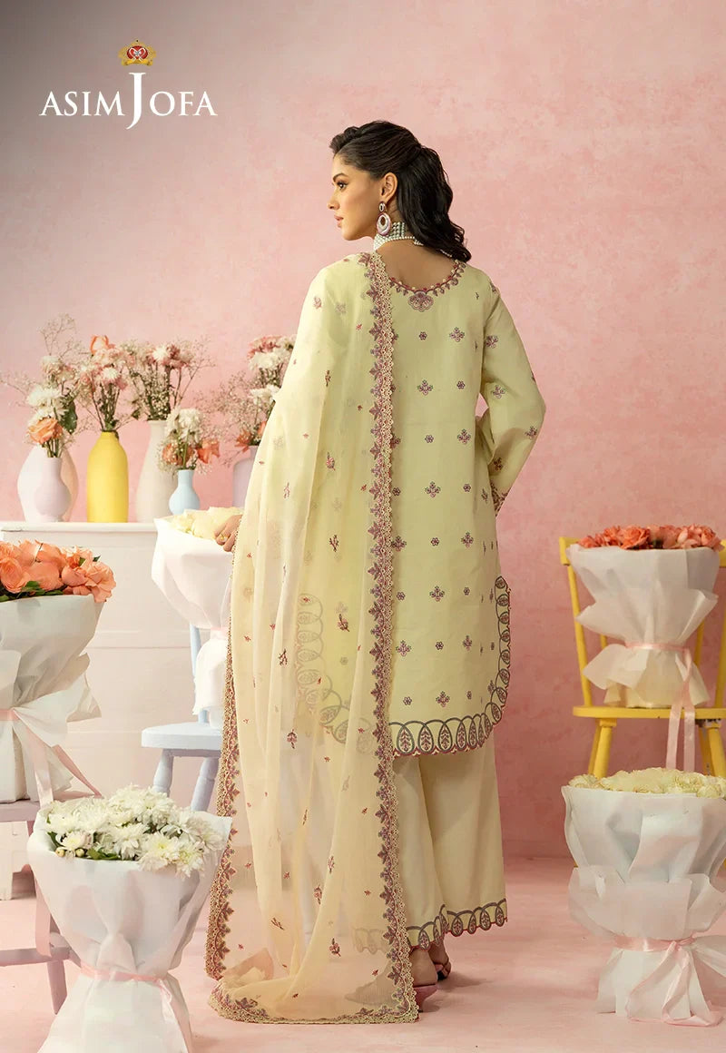 Asim Jofa | Ishq e Eid | AJULW-09 Embroidered Lawn 3 Pcs - House Of Hania
