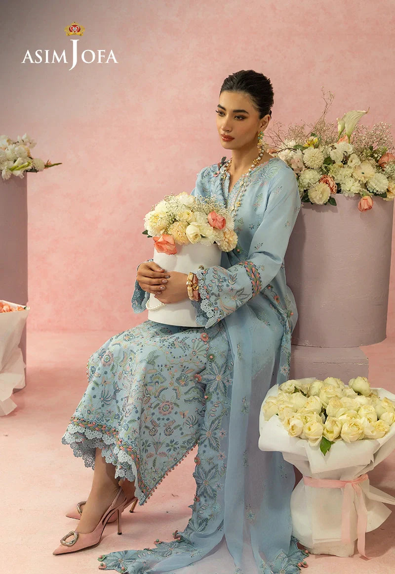 Asim Jofa | Ishq e Eid | AJULW-10 Embroidered Lawn  3 Pcs - House Of Hania