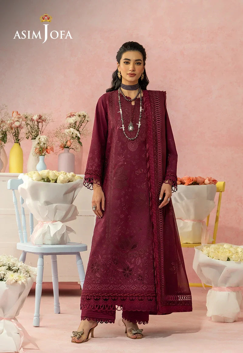 Asim Jofa | Ishq e Eid | AJULW-12 Embroidered Lawn 3 Pcs - House Of Hania