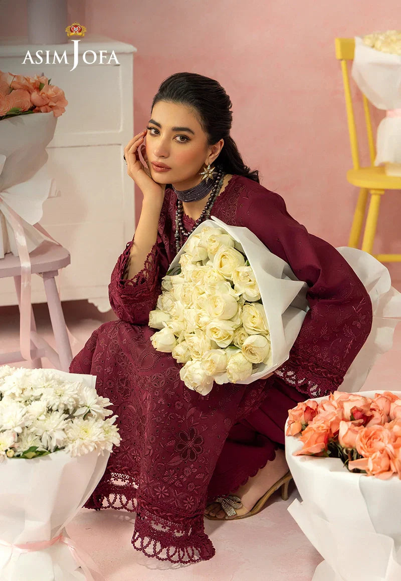 Asim Jofa | Ishq e Eid | AJULW-12 Embroidered Lawn 3 Pcs - House Of Hania