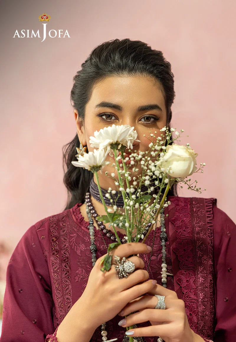 Asim Jofa | Ishq e Eid | AJULW-12 Embroidered Lawn 3 Pcs - House Of Hania