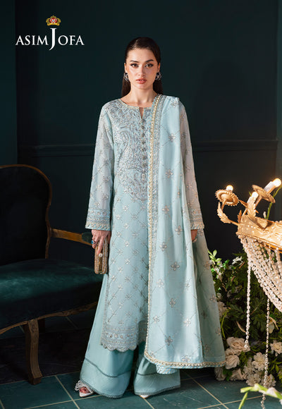 Asim Jofa | Lumiere Formals | AJLFC-01 EMBROIDERED PAPER COTTON - House Of Hania