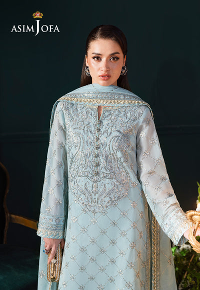 Asim Jofa | Lumiere Formals | AJLFC-01 EMBROIDERED PAPER COTTON - House Of Hania