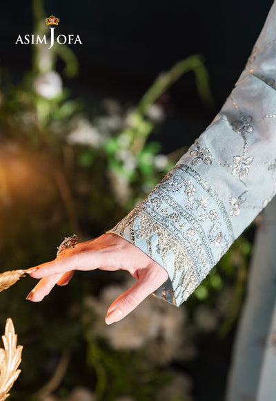 Asim Jofa | Lumiere Formals | AJLFC-01 EMBROIDERED PAPER COTTON - House Of Hania