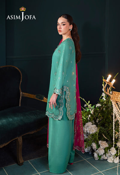 Asim Jofa | Lumiere Formals | AJLFC-04 EMBROIDERED RAW SILK - House Of Hania