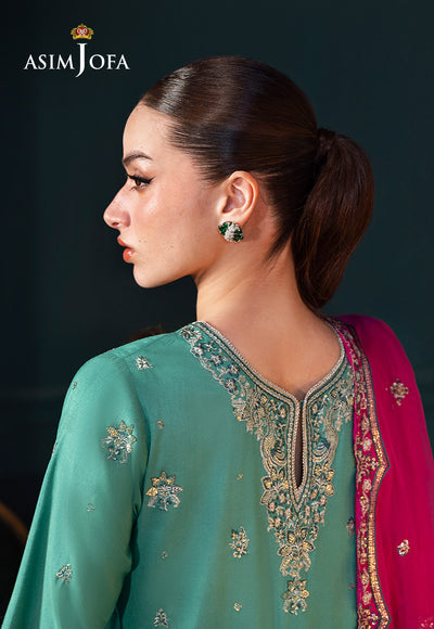 Asim Jofa | Lumiere Formals | AJLFC-04 EMBROIDERED RAW SILK - House Of Hania
