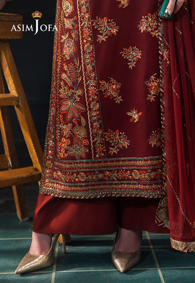 Asim Jofa | Lumiere Formals | AJLFC-05 EMBROIDERED SLUB LAWN - House Of Hania