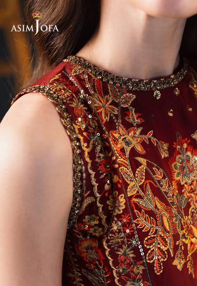 Asim Jofa | Lumiere Formals | AJLFC-05 EMBROIDERED SLUB LAWN - House Of Hania