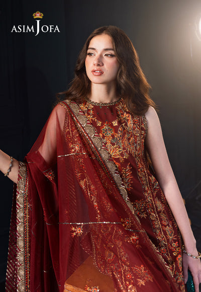 Asim Jofa | Lumiere Formals | AJLFC-05 EMBROIDERED SLUB LAWN - House Of Hania