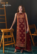 Asim Jofa | Lumiere Formals | AJLFC-05 EMBROIDERED SLUB LAWN - House Of Hania