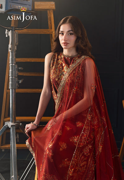 Asim Jofa | Lumiere Formals | AJLFC-05 EMBROIDERED SLUB LAWN - House Of Hania