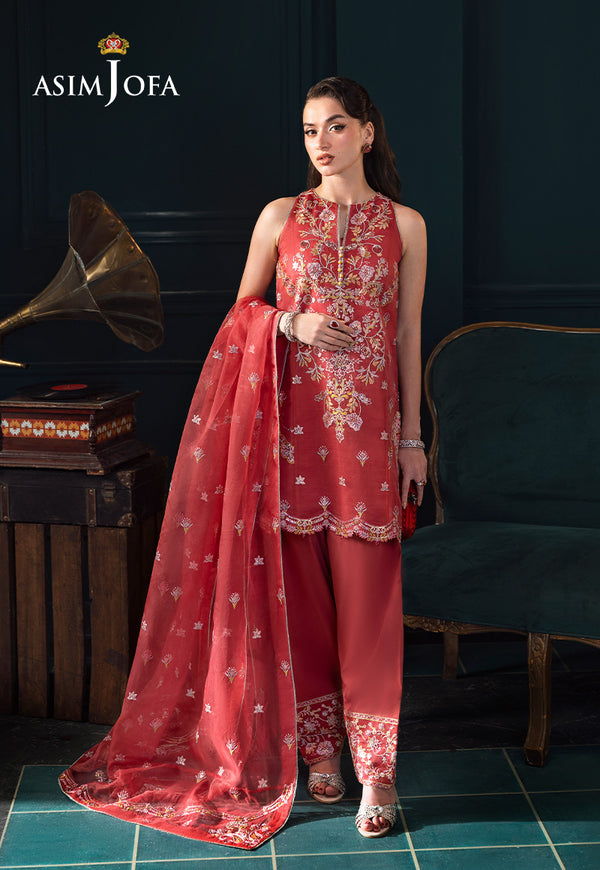 Asim Jofa | Lumiere Formals | AJLFC-06 EMBROIDERED ORGANZA - House Of Hania