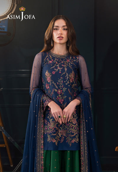 Asim Jofa | Lumiere Formals | AJLFC-07 EMBROIDERED NET - House Of Hania