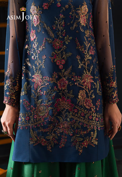 Asim Jofa | Lumiere Formals | AJLFC-07 EMBROIDERED NET - House Of Hania
