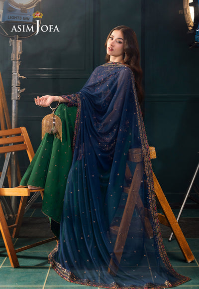 Asim Jofa | Lumiere Formals | AJLFC-07 EMBROIDERED NET - House Of Hania