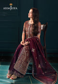 Asim Jofa | Lumiere Formals | AJLFC-08 EMBROIDERED JAVERIA NET - House Of Hania