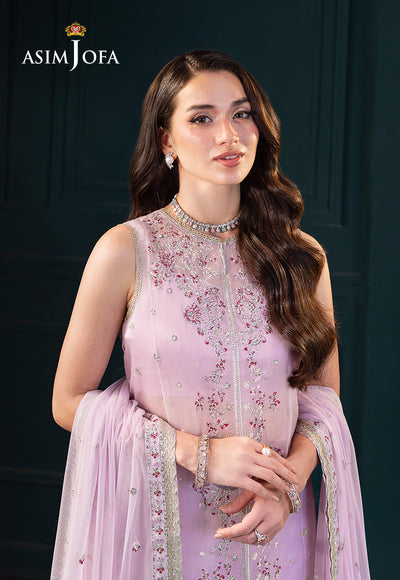 Asim Jofa | Lumiere Formals | AJLFC-09 EMBROIDERED SOFT NET ORGANZA - House Of Hania