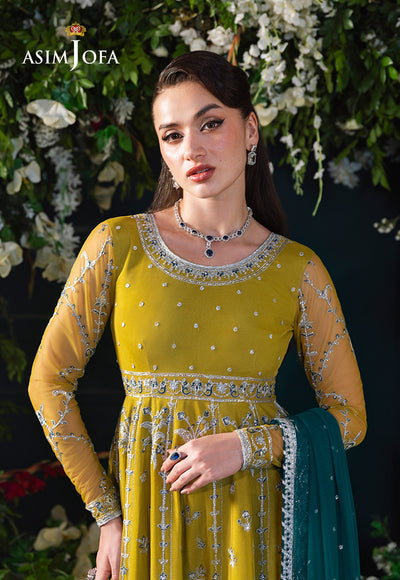 Asim Jofa | Lumiere Formals | AJLFC-10 EMBROIDERED NET - House Of Hania