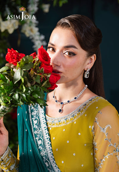 Asim Jofa | Lumiere Formals | AJLFC-10 EMBROIDERED NET - House Of Hania