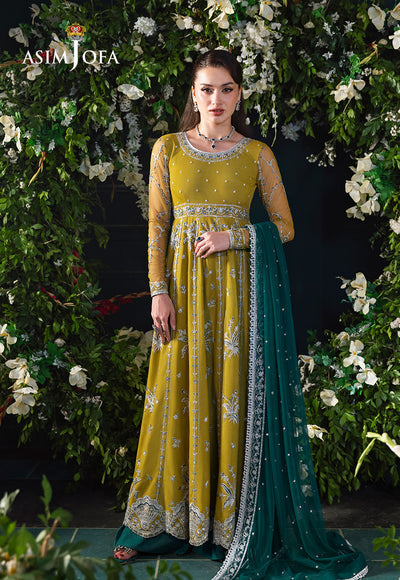 Asim Jofa | Lumiere Formals | AJLFC-10 EMBROIDERED NET - House Of Hania