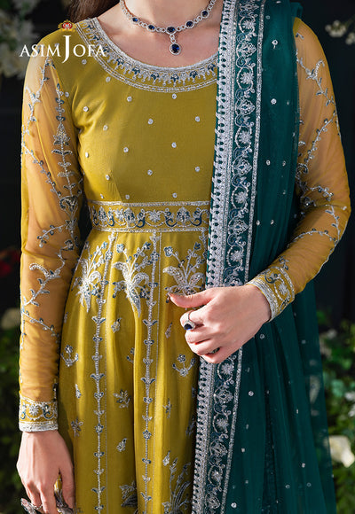 Asim Jofa | Lumiere Formals | AJLFC-10 EMBROIDERED NET - House Of Hania