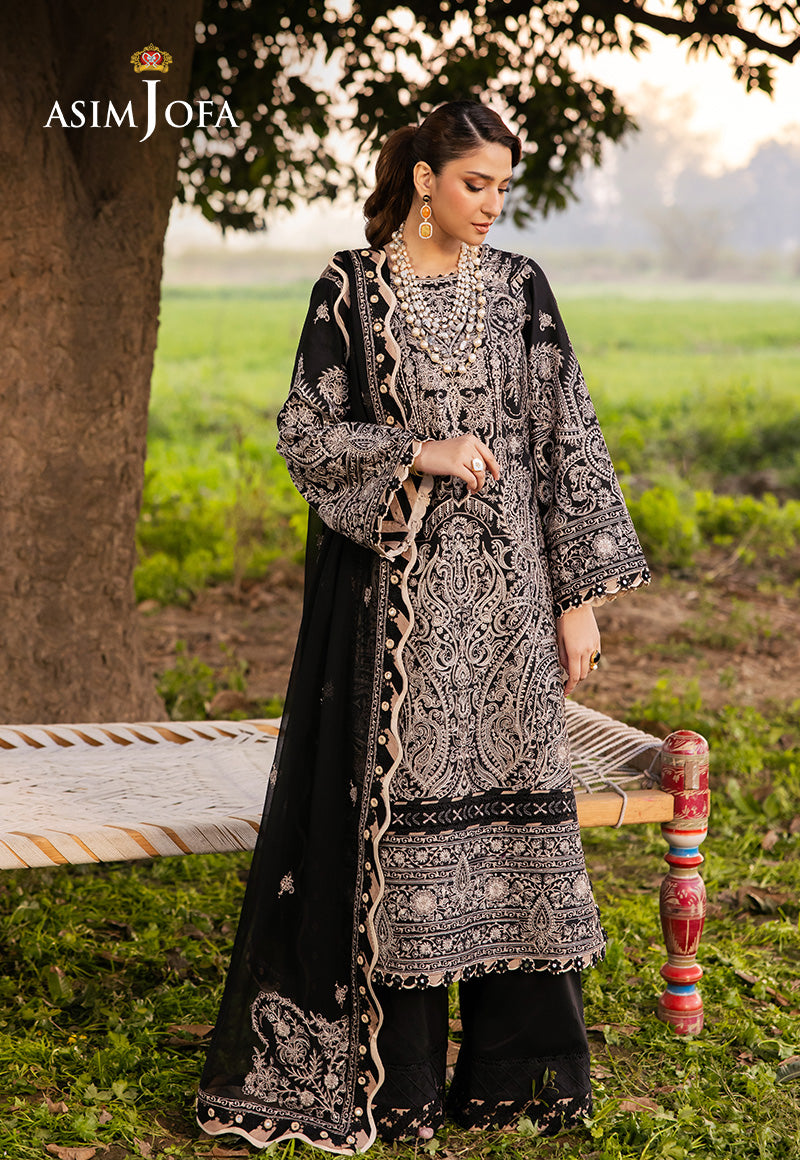 Asim Jofa | Luxury Lawn 25 | AJELL-03 - House Of Hania