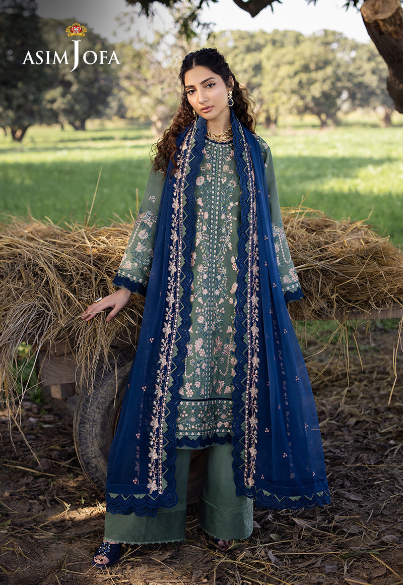 Asim Jofa | Luxury Lawn 25 | AJELL-14 - House Of Hania