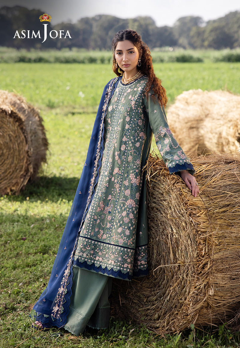 Asim Jofa | Luxury Lawn 25 | AJELL-14 - House Of Hania