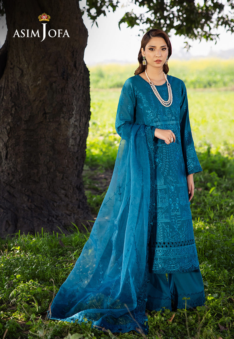 Asim Jofa | Luxury Lawn 25 | AJELL-17 - House Of Hania