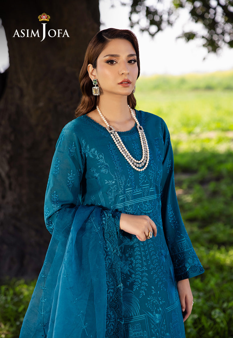Asim Jofa | Luxury Lawn 25 | AJELL-17 - House Of Hania