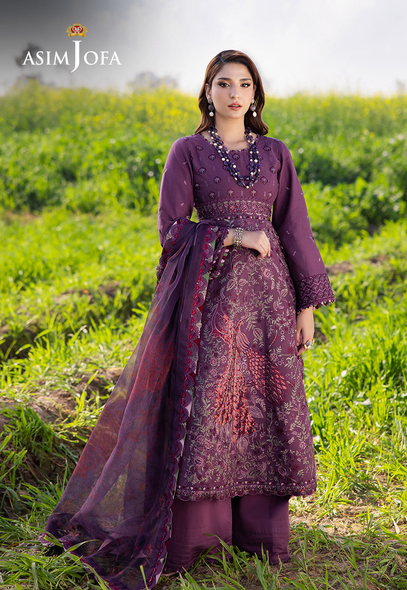 Asim Jofa | Luxury Lawn 25 | AJELL-18 - House Of Hania