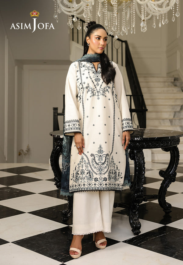 Asim Jofa | Summer Rhapsody |  AJMCH-02 EMBROIDERED CAMBRIC - House Of Hania