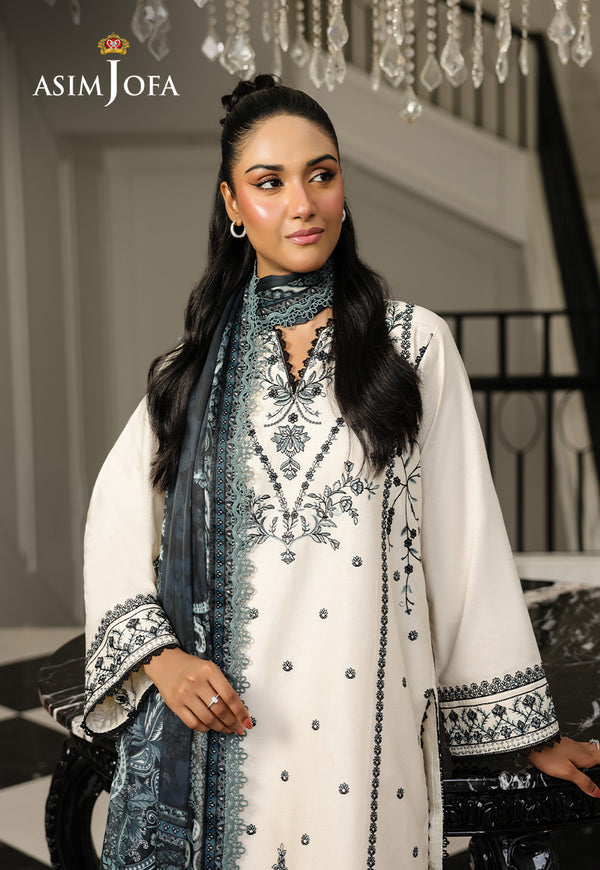 Asim Jofa | Summer Rhapsody |  AJMCH-02 EMBROIDERED CAMBRIC - House Of Hania