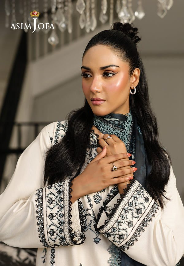 Asim Jofa | Summer Rhapsody |  AJMCH-02 EMBROIDERED CAMBRIC - House Of Hania