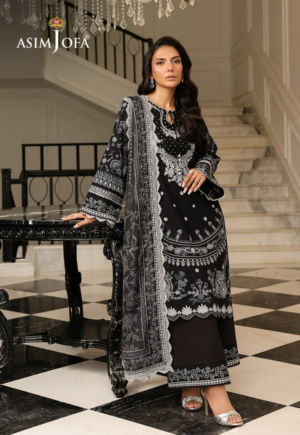 Asim Jofa | Summer Rhapsody |  AJMCH-06 EMBROIDERED LAWN - House Of Hania