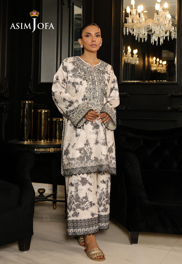 Asim Jofa | Summer Rhapsody | AJMCH-08 EMBROIDERED CAMBRIC - House Of Hania