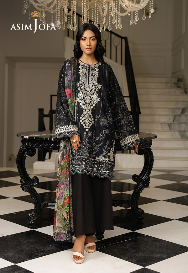 Asim Jofa | Summer Rhapsody | AJMCH-12 EMBROIDERED LAWN - House Of Hania