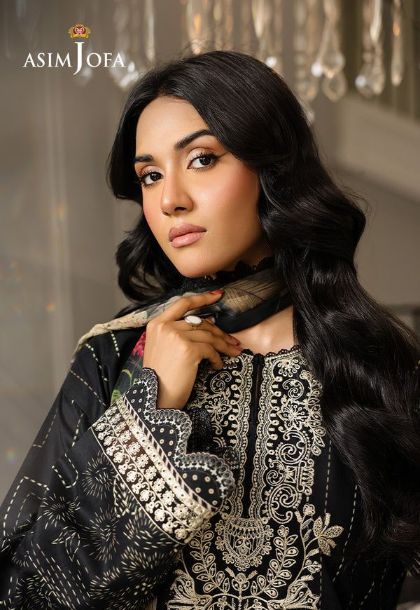 Asim Jofa | Summer Rhapsody | AJMCH-12 EMBROIDERED LAWN - House Of Hania