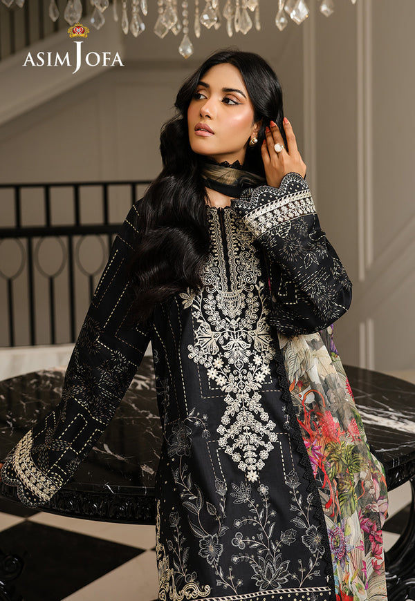 Asim Jofa | Summer Rhapsody | AJMCH-12 EMBROIDERED LAWN - House Of Hania