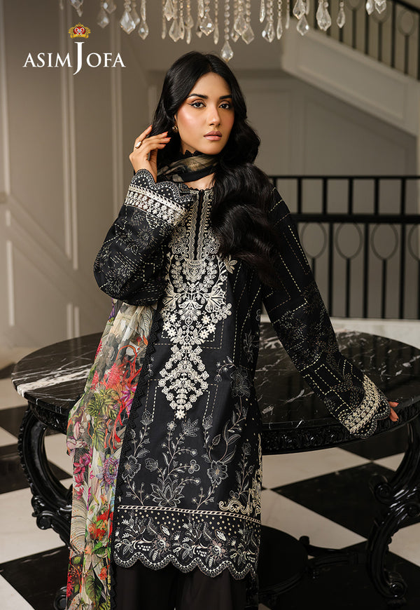 Asim Jofa | Summer Rhapsody | AJMCH-12 EMBROIDERED LAWN - House Of Hania