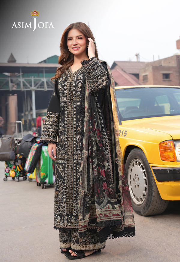 Asim Jofa | Summer Rhapsody | AJUBU-01 Embroidered Jacquard - House Of Hania