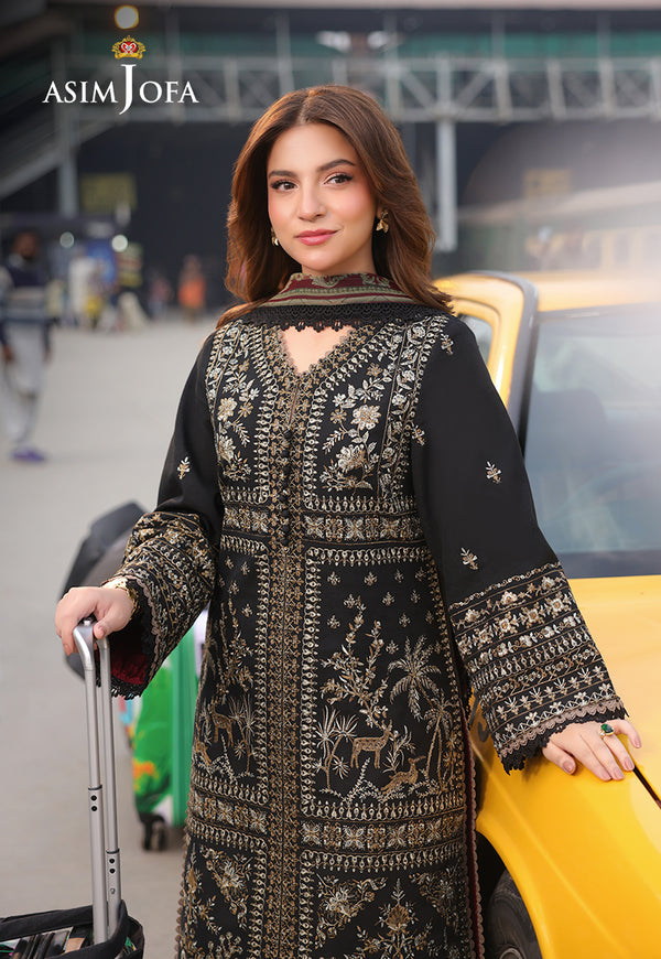 Asim Jofa | Summer Rhapsody | AJUBU-01 Embroidered Jacquard - House Of Hania