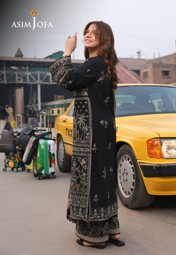 Asim Jofa | Summer Rhapsody | AJUBU-01 Embroidered Jacquard - House Of Hania