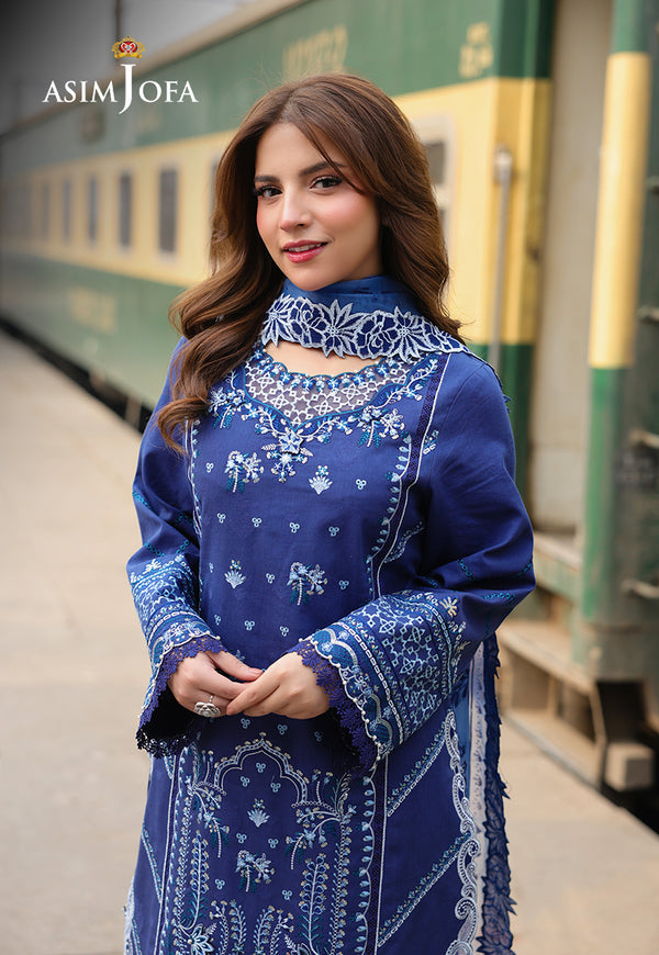 Asim Jofa | Summer Rhapsody |  AJUBU-02 Embroidered Jacquard - House Of Hania