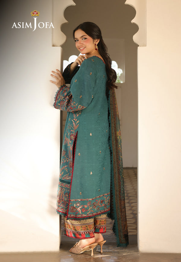 Asim Jofa | Summer Rhapsody | AJUBU-03 Embroidered Jacquard - House Of Hania