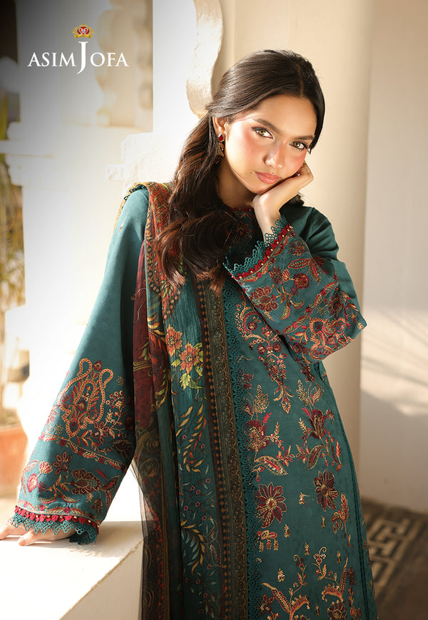Asim Jofa | Summer Rhapsody | AJUBU-03 Embroidered Jacquard - House Of Hania