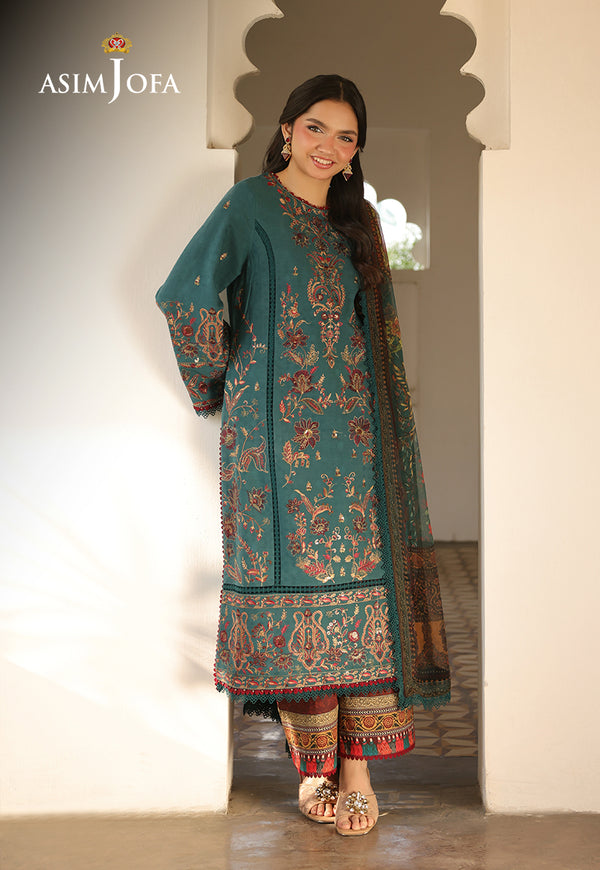 Asim Jofa | Summer Rhapsody | AJUBU-03 Embroidered Jacquard - House Of Hania